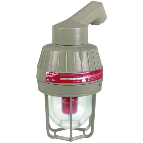 Killark ESXR120AD4G - 120V Red Strobe, 1-1/4" Stanchion Mount with Guard