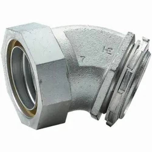 Killark K1254 Industrial Location Liquid Tight Connector - 1-1/4", Steel, Zinc Plated