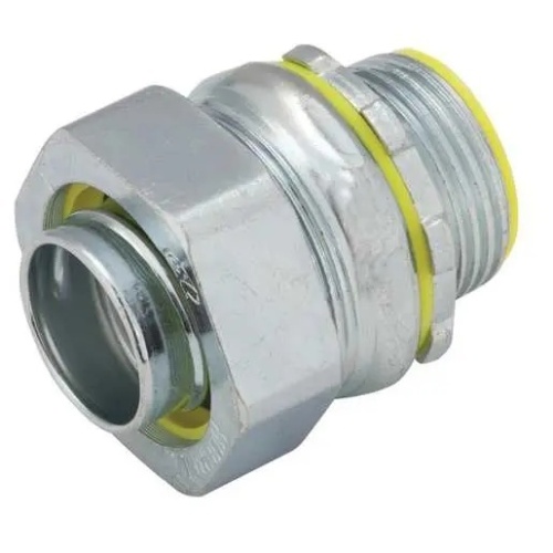 Killark K1501 Industrial Location Liquid Tight Connector - 1-1/2", Steel, Zinc Plated