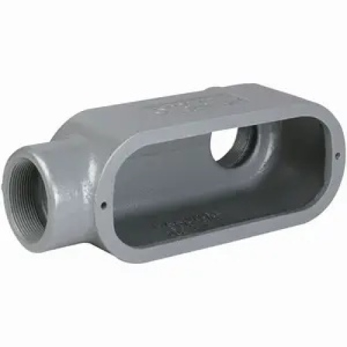 Killark LB448 Industrial Location Conduit Body - 1-1/4", Iron, Powder Epoxy Paint