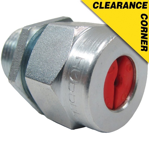 Killark ZS514ZP - Industrial Location 1-1/2" Straight Cord Connector, 1.125 - 1.25" Cable Range