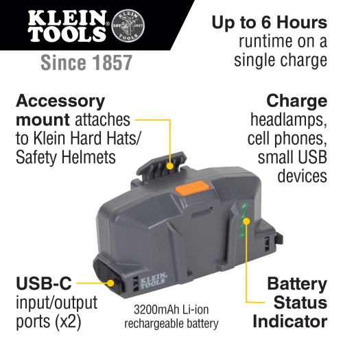 Klein 29025 Modular Battery for Hard Hat Cooling Fan