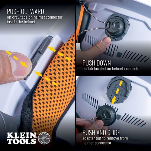 Klein 60502 Hard Hat Earmuffs, Full Brim Style
