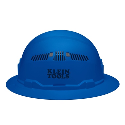 Klein 60871BR Hard Hat, Vented, Full Brim Style, Blue