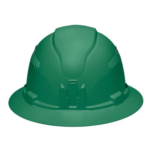 Klein 60941 Hard Hat, Vented, Full Brim Style, Green