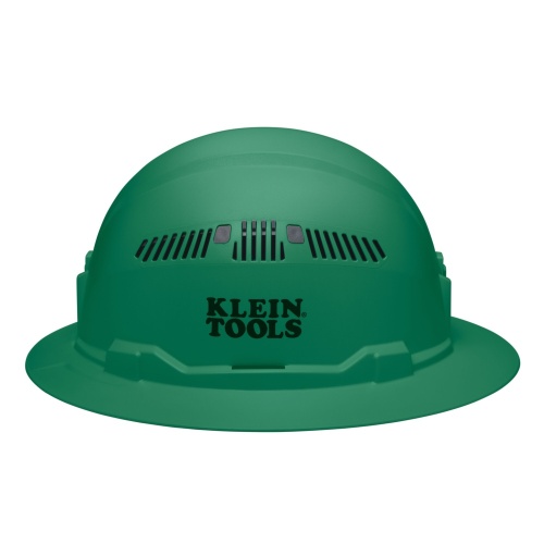 Klein 60941 Hard Hat, Vented, Full Brim Style, Green
