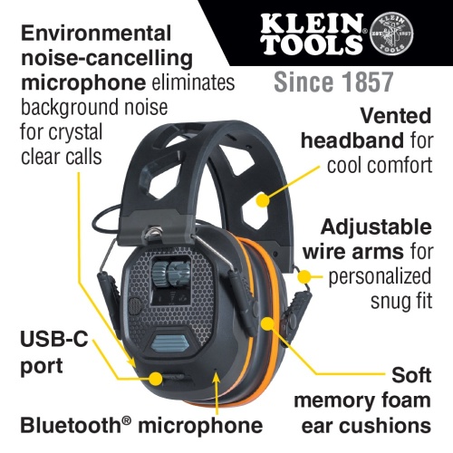 Klein AESEM1S Situational Awareness Bluetooth® Earmuffs