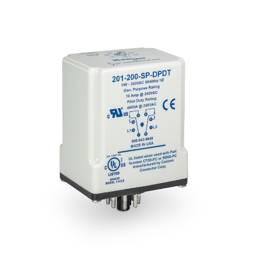 Littelfuse 201-200-SP-DPDT Voltage Monitoring - 190-240 Volt, Double Throw, Double Pole