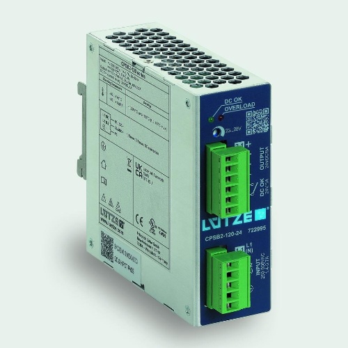 Lutze 722995 CPSB2-120-24 Power Supply 5A, 24V, 120W Two Phase