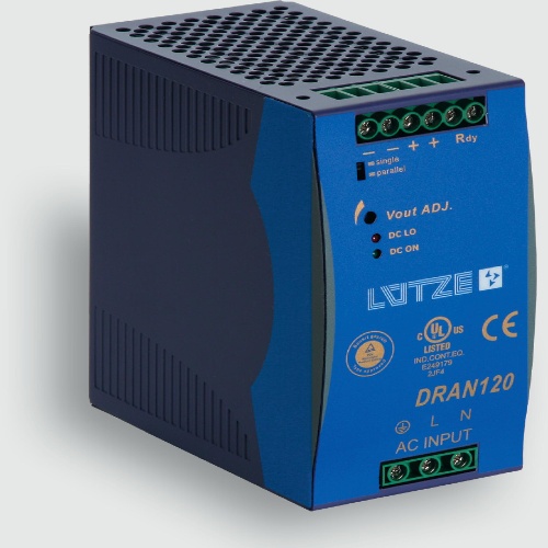 Lutze 728758 DRAN120-24A Power Supply 5A, 24V, 120W One Phase