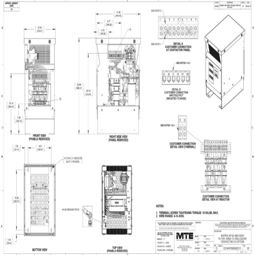 MTE MAPG0008D013 Matrix® AP - 8:00:00 AmpM, 480 VAC, NEMA 1, 60 Hz, 5% ...