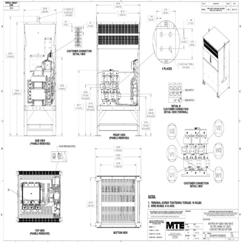 Ap1000 Exploded Module View MTE MAPG1000D002 Matrix® AP - 1000 Amp, 480 VAC, NEMA 1, 60 Hz
