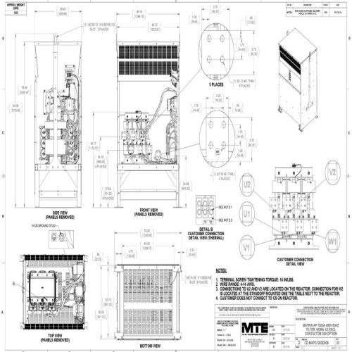 Ap1000 Exploded Module View MTE MAPG1000D009 Matrix® AP - 1000 Amp, 480 VAC, NEMA 1, 60 Hz