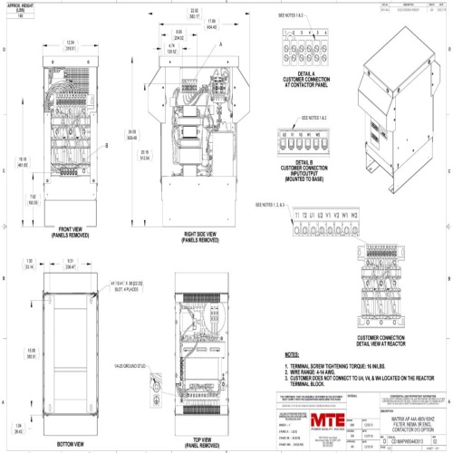 MTE MAPW0044D013 Matrix® AP - 44 Amp, 480 VAC, NEMA 3R, 60 Hz, 5% Impedance