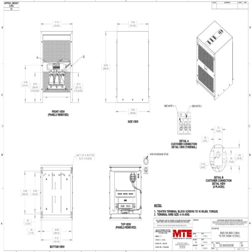 MTE SWGG0035E SineWave Guardian® - 35 Amp, 600 VAC, NEMA 1/2, 30 HP, 75 Hz