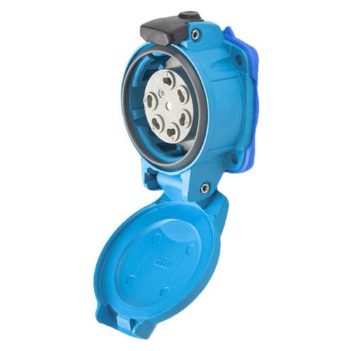 Meltric 03-P4061 Multipin PN7c Receptacle 480 VAC 15A Blue Poly