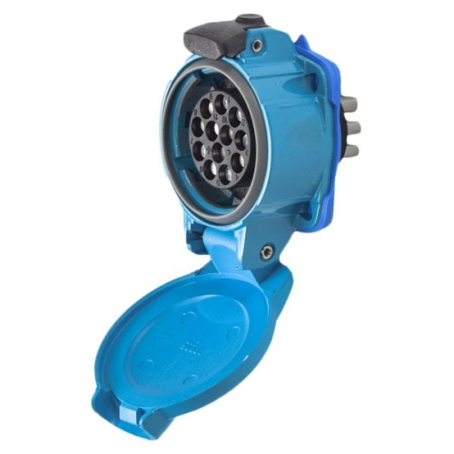 Meltric 07-A4001-824-300 Multipin PN12c Receptacle 600 VAC/130 VDC 2A/7.5A Blue Metal