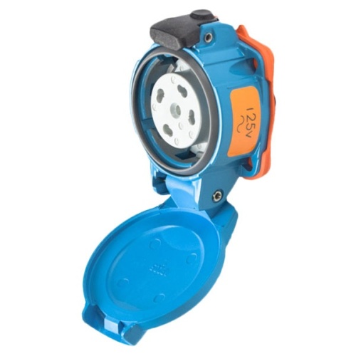 Meltric 09-N4075 Standard Duty PN20 Receptacle 125 VAC 20A Blue Metal