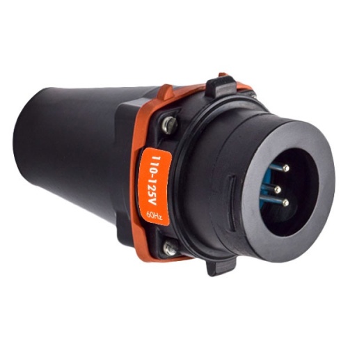 Meltric 28-11075-34 DXA1 PLUG METAL BLACK SIZE 2 IP 66/67 1P+N+G 20 A 125 VAC 60 Hz 3/4" NPT