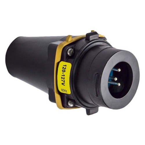 Meltric 28-11165 DXA1 PLUG METAL BLACK SIZE 2 IP 66/67 1P+N+G 20 A 120 VAC 60 Hz 1/2" NPT