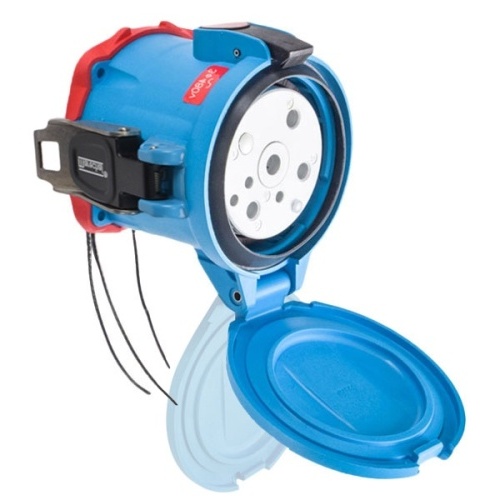 Meltric 33-94043-263-375 Switch-Rated DS100 Receptacle 480 VAC 100A Blue Poly
