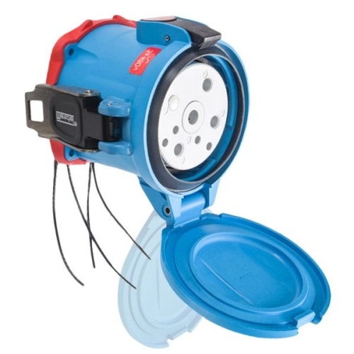Meltric 33-94043-264 Switch-Rated DS100 Receptacle 480 VAC 100A Blue Poly