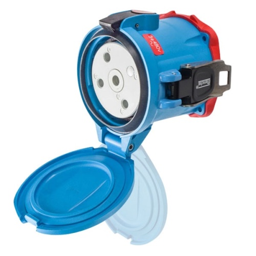 Meltric 33-94043-824 Switch-Rated DS100 Receptacle 480 VAC 100A Blue Poly