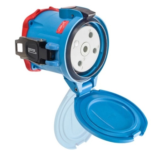 Meltric 33-94043-NC Switch-Rated DS100 Receptacle 480 VAC 100A Blue Poly