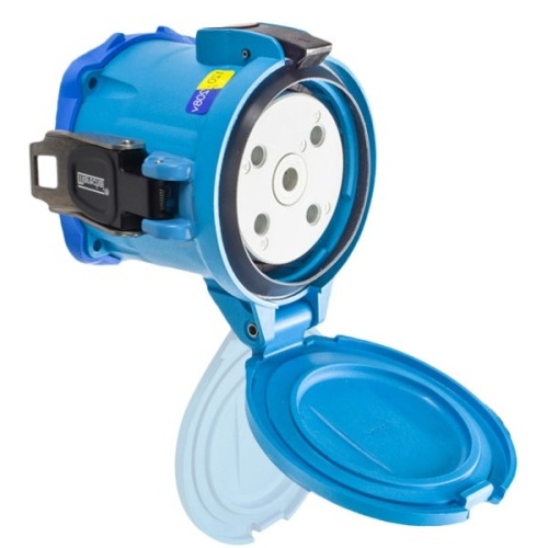 Meltric 33-94167-824 Switch-Rated DS100 Receptacle 120/208 VAC 100A Blue Poly