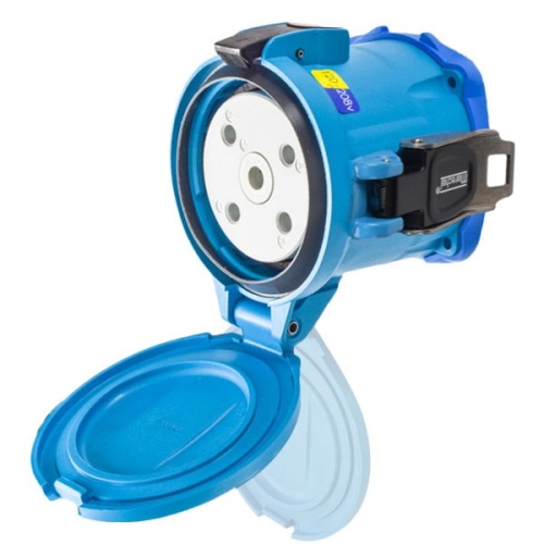 Meltric 33-94167-NC Switch-Rated DS100 Receptacle 120/208 VAC 100A Blue Poly