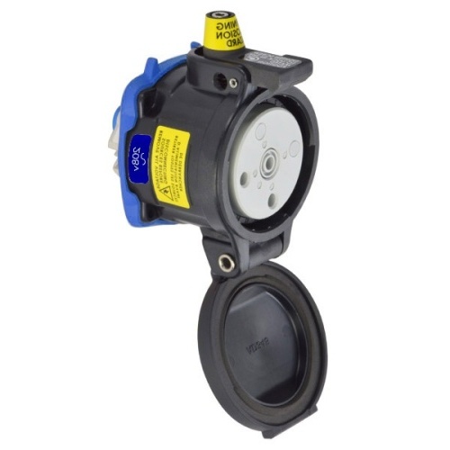 Meltric 35-34162-HAZ Hazardous Location DS30 Receptacle 208 VAC 30A Black Poly