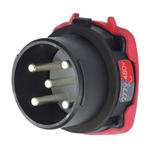 Meltric 35-38047-HAZ Hazardous Location DS30 Inlet 277/480 VAC 30A Black Poly