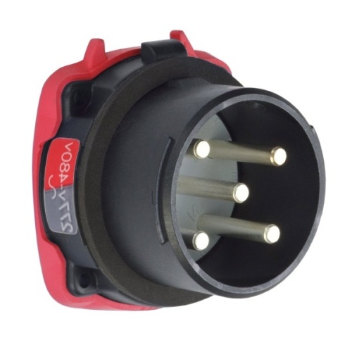 Meltric 35-38047-HAZ Hazardous Location DS30 Inlet 277/480 VAC 30A Black Poly