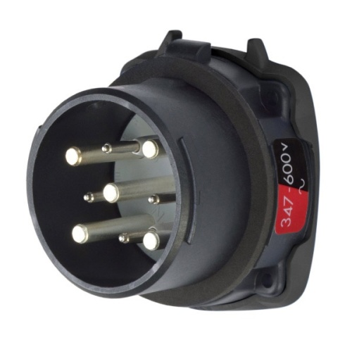 Meltric 35-38147-974-HAZ Hazardous Location Inlet - 347/600 VAC, 30 Amp, Poly