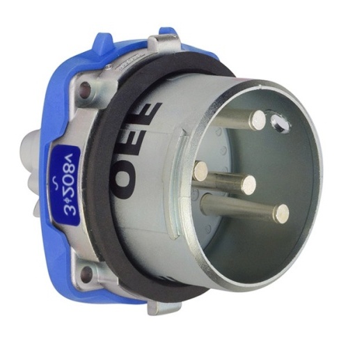 Meltric 36-68163-HAZ Hazardous Location DS60 Inlet 208 VAC 60A Metal Metal