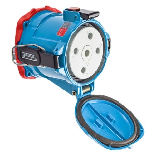 Meltric 37-94047 Switch-Rated DS100 Receptacle 277/480 VAC 100A Blue Metal