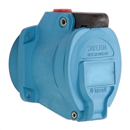 Meltric 63-14043-824-NC DSN20 Switch-Rated Receptacle 480 VAC 20A Blue Poly