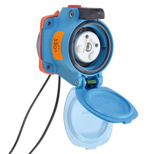 Meltric 63-14072-972 Switch-Rated Receptacle - 250 VAC, 20 Amp, Poly