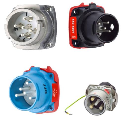 Meltric 63-1809Z-S80 DSN20 Inlet Poly Blue Size .1 Type 4X Ip 69 2P 20A 24 Vdc Spare Position
