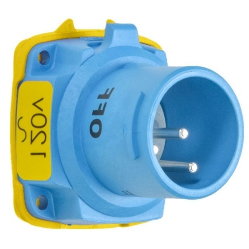 Meltric 63-18125-K16-A155 Switch-Rated Inlet - 120 VAC, 20 Amp, Poly