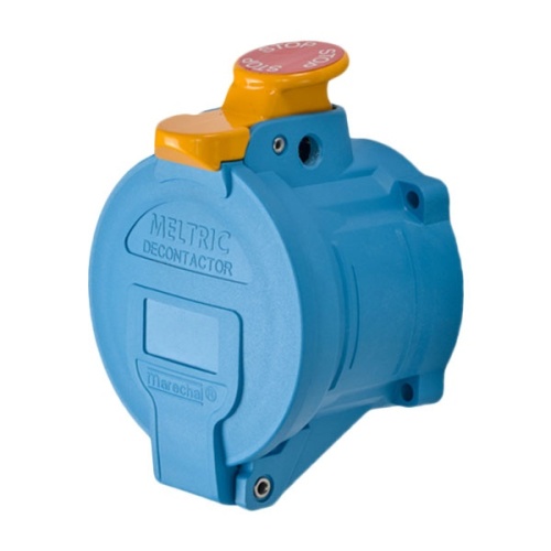 Meltric 63-64047-972-375-843-NC DSN60 Switch-Rated Receptacle 277/480 VAC 60A Blue Poly