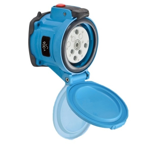 Meltric 63-64143-972-375 DSN60 Switch-Rated Receptacle 600 VAC 60A Blue Poly