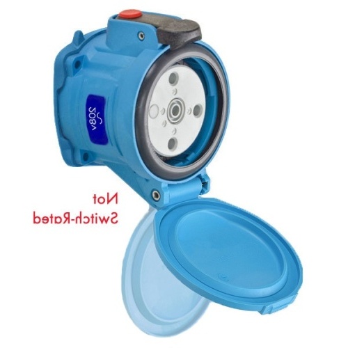 Meltric 63-64163-352 DSN60 Switch-Rated Receptacle 208 VAC 60A Blue Poly
