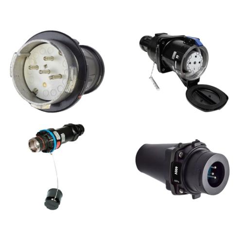 Meltric 63-68043 & 513P0D30 DSN60 PLUG POLY BLUE SIZE 3 TYPE 4X IP 69 3P+G 60 A 480 VAC 60 Hz