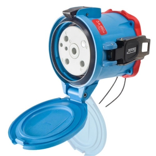 Meltric 63-94042-262-375 DSN150 Switch-Rated Receptacle 480 VAC 150A Blue Poly