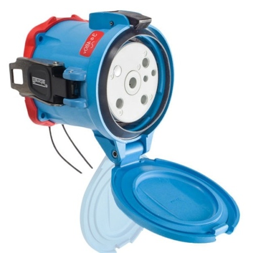Meltric 63-94042-262-375 DSN150 Switch-Rated Receptacle 480 VAC 150A Blue Poly