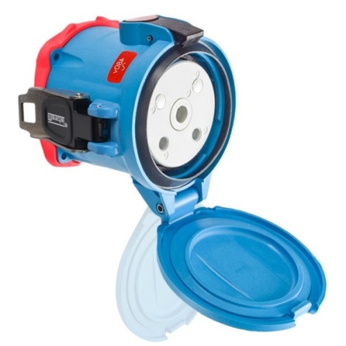 Meltric 63-94042 DSN150 Switch-Rated Receptacle 480 VAC 150A Blue Poly