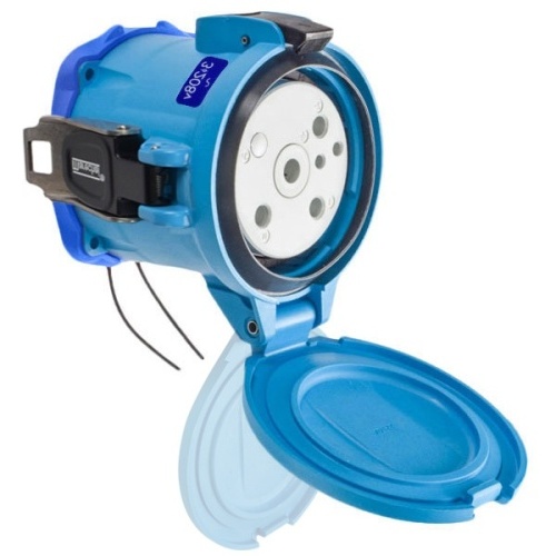 Meltric 63-94163-262 DSN150 Switch-Rated Receptacle 208 VAC 150A Blue Poly