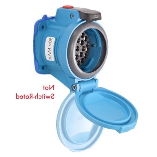 Meltric 63-B4002-352-843 Multipin DSN24c Receptacle 480 VAC/130 VDC 2A/7.5A Blue Poly