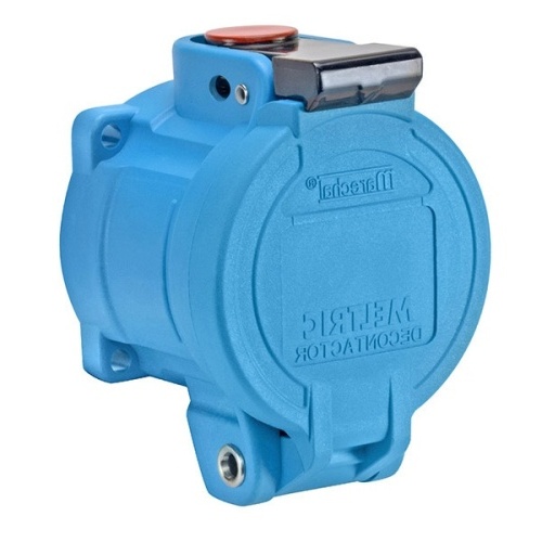 Meltric 63-B4002-843-NC Multipin DSN24c Receptacle 480 VAC/130 VDC 2A/7.5A Blue Poly